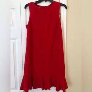 NWT MUSE red dress with ruffle